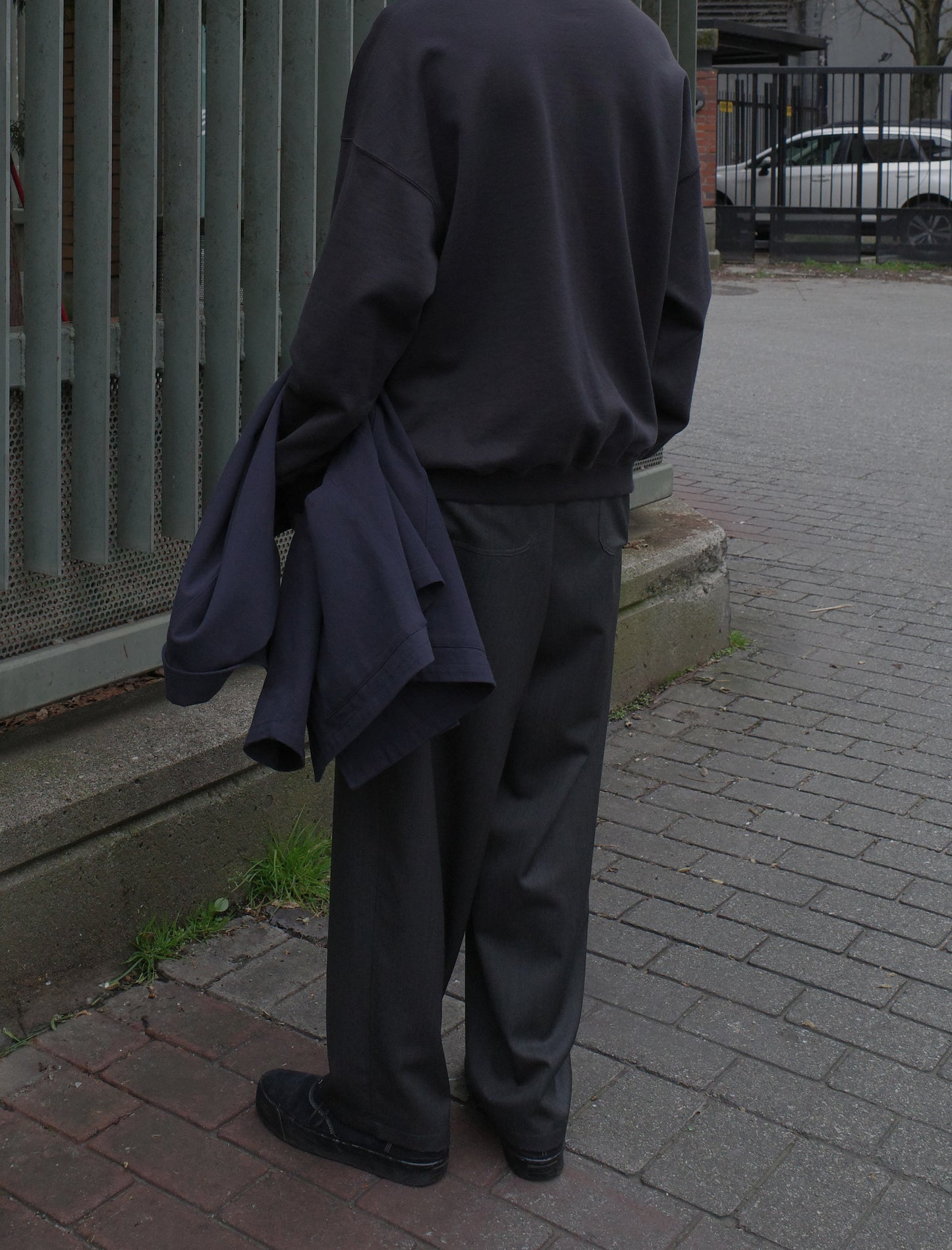 awasa Wool Gabardine Overpants Grey