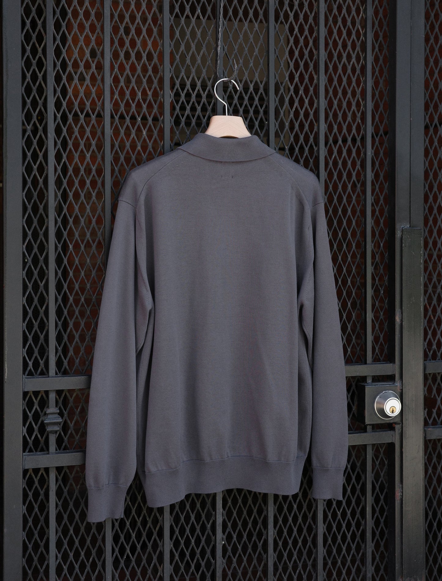 BATONER Caribbean Sea Island Cotton Polo - Charcoal