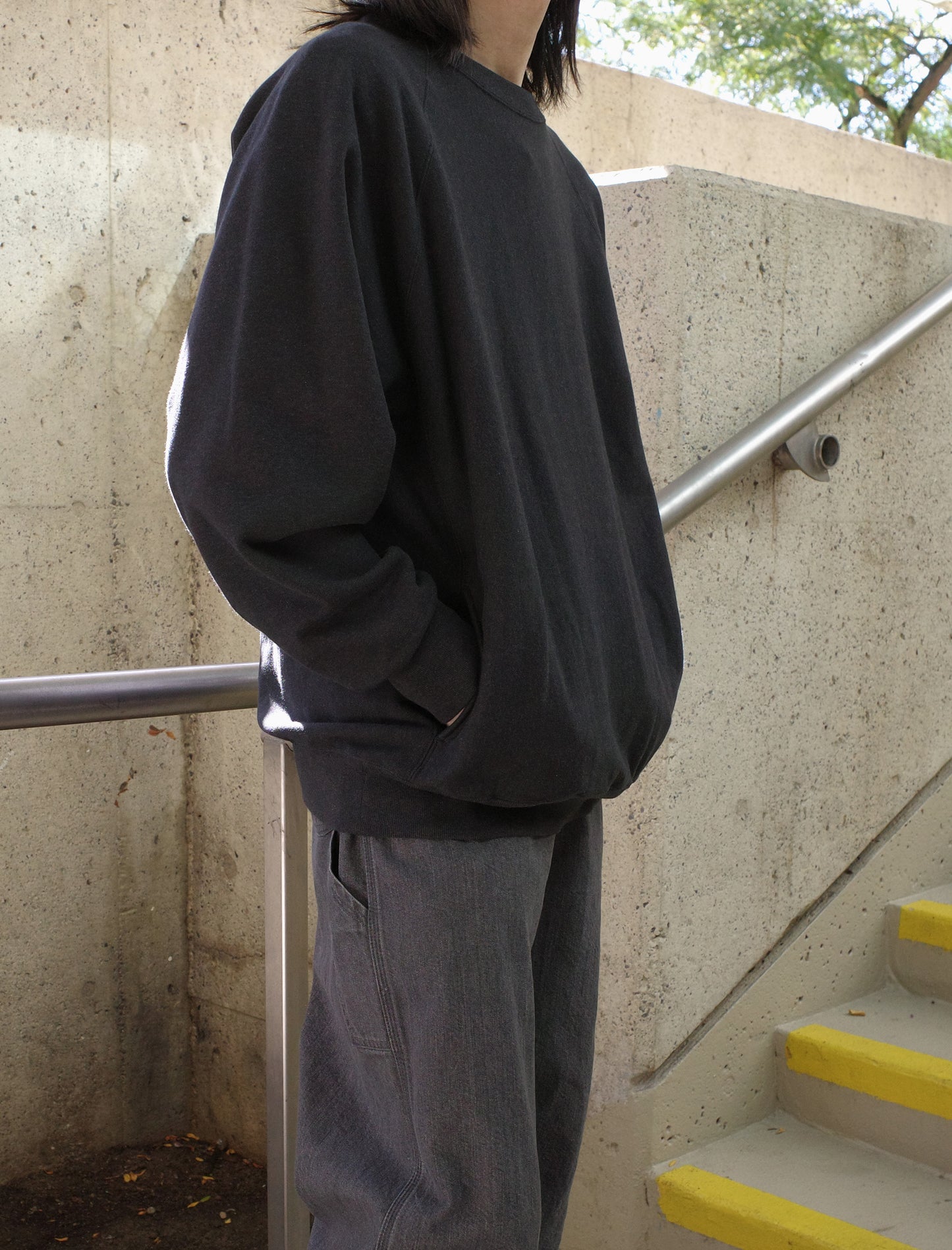 BATONER Jumberca Urake Crewneck - Melange Black