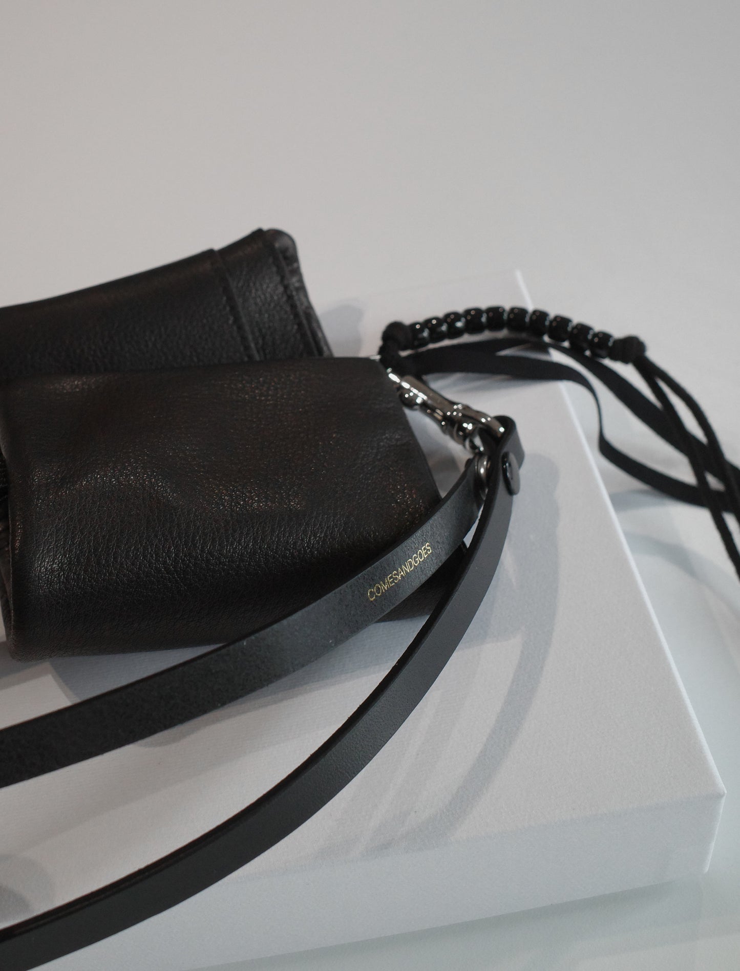 COMESANDGOES COMES Wallet & Neck Strap Black