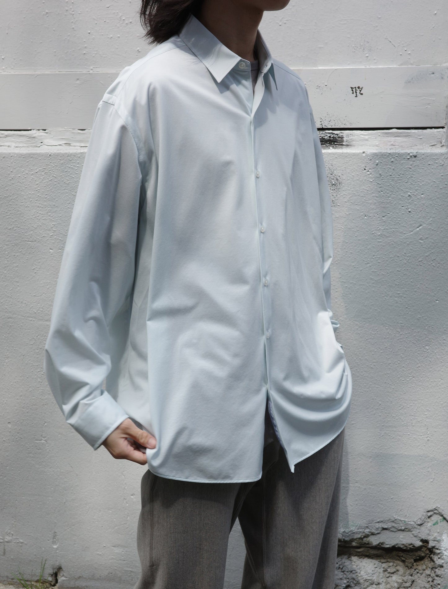 KANEMASA PHIL. 46G Atmosphere L/S Shirt - Sax