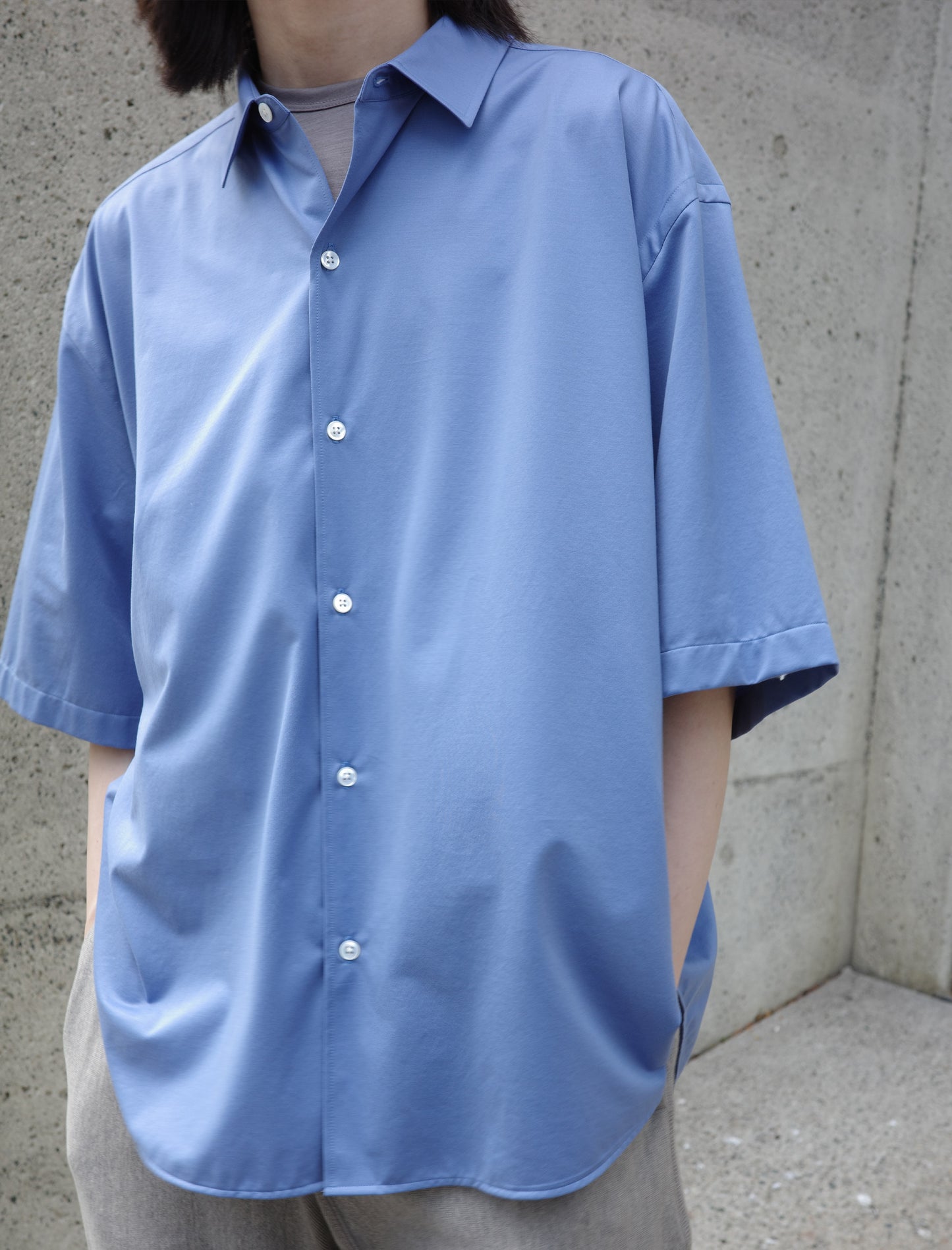 KANEMASA PHIL. 46G Atmosphere S/S Shirt - Ultramarine
