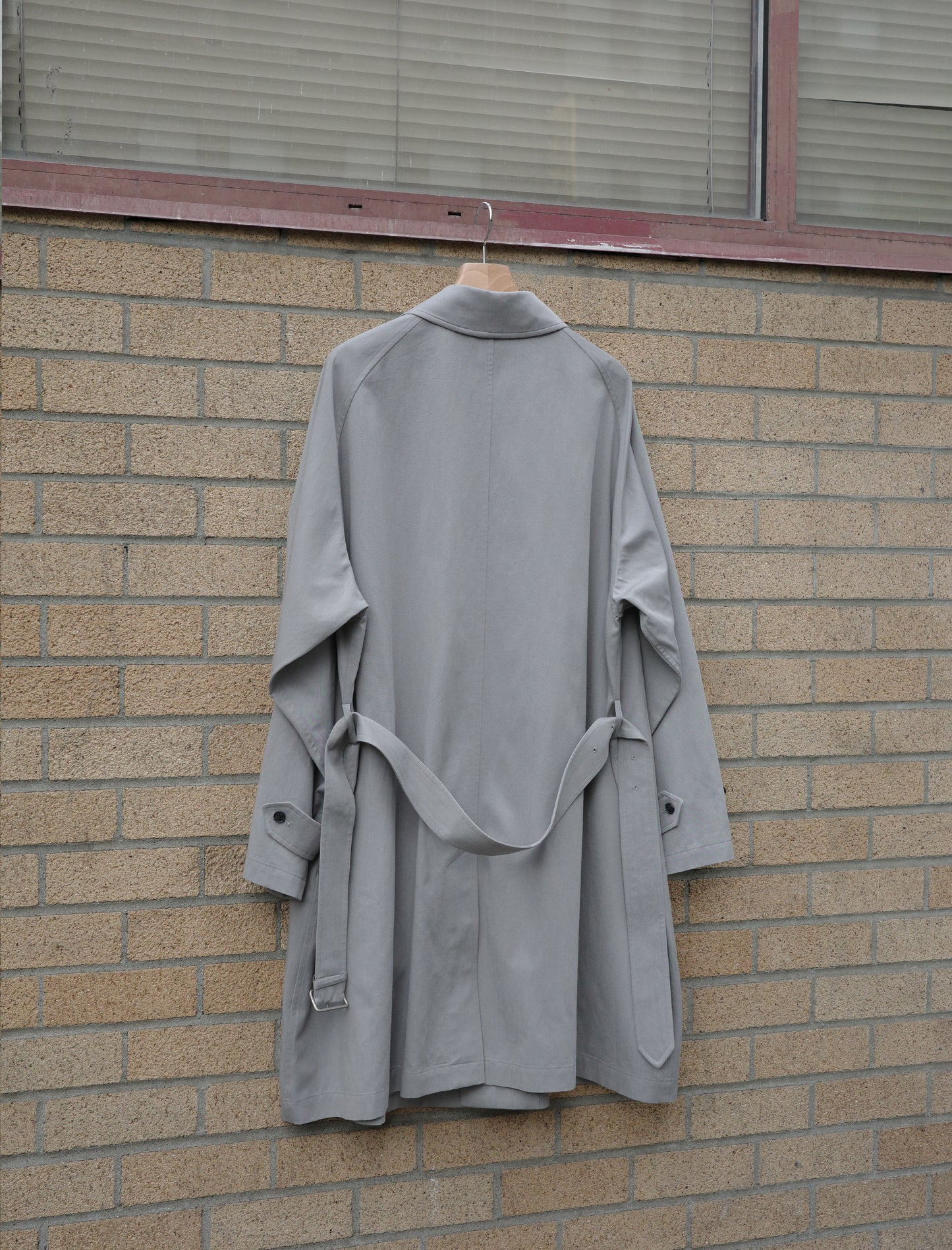 YLEVE Cotton Blend Chambray Coat - Faded Blue