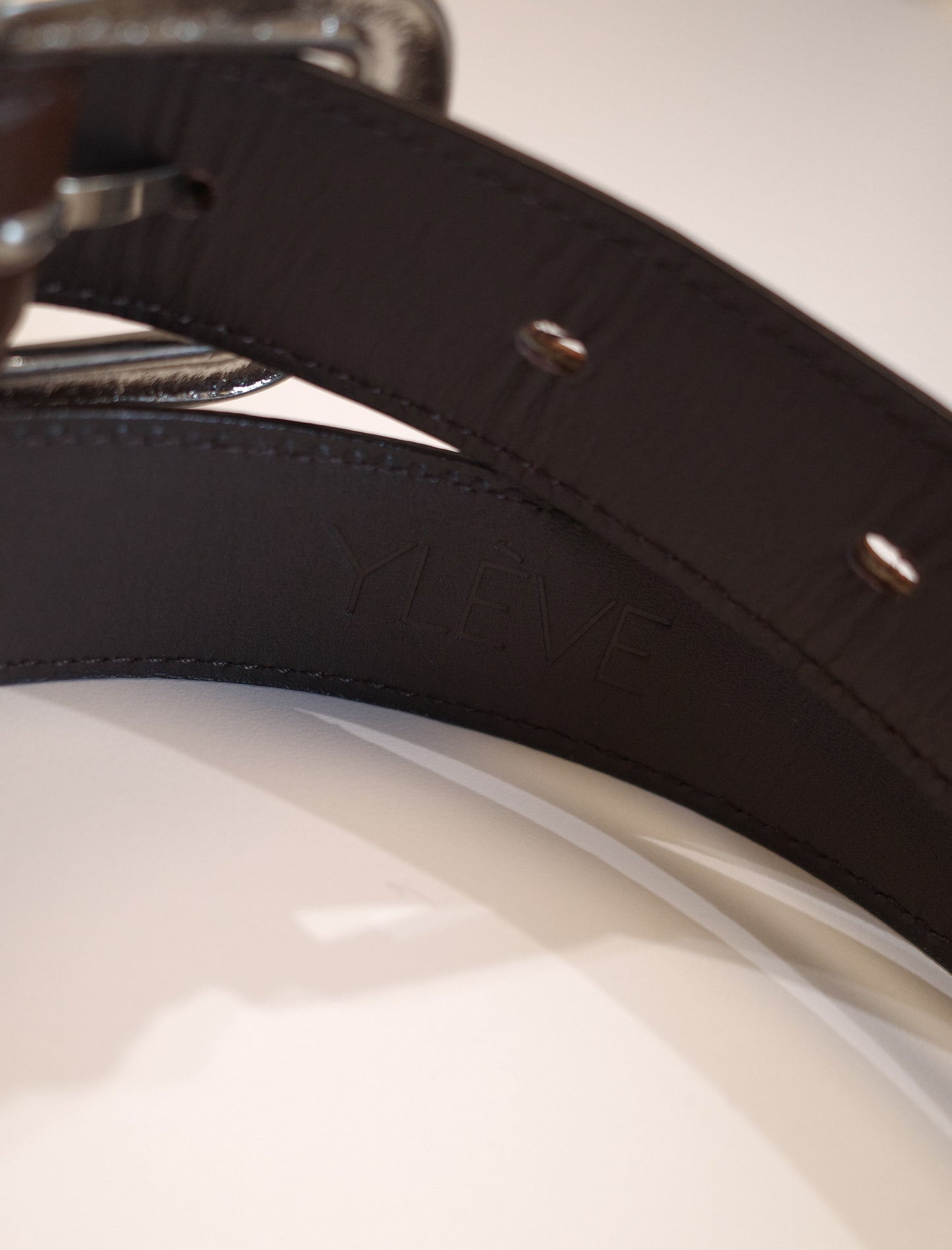 YLEVE Leather Western Belt - Brown