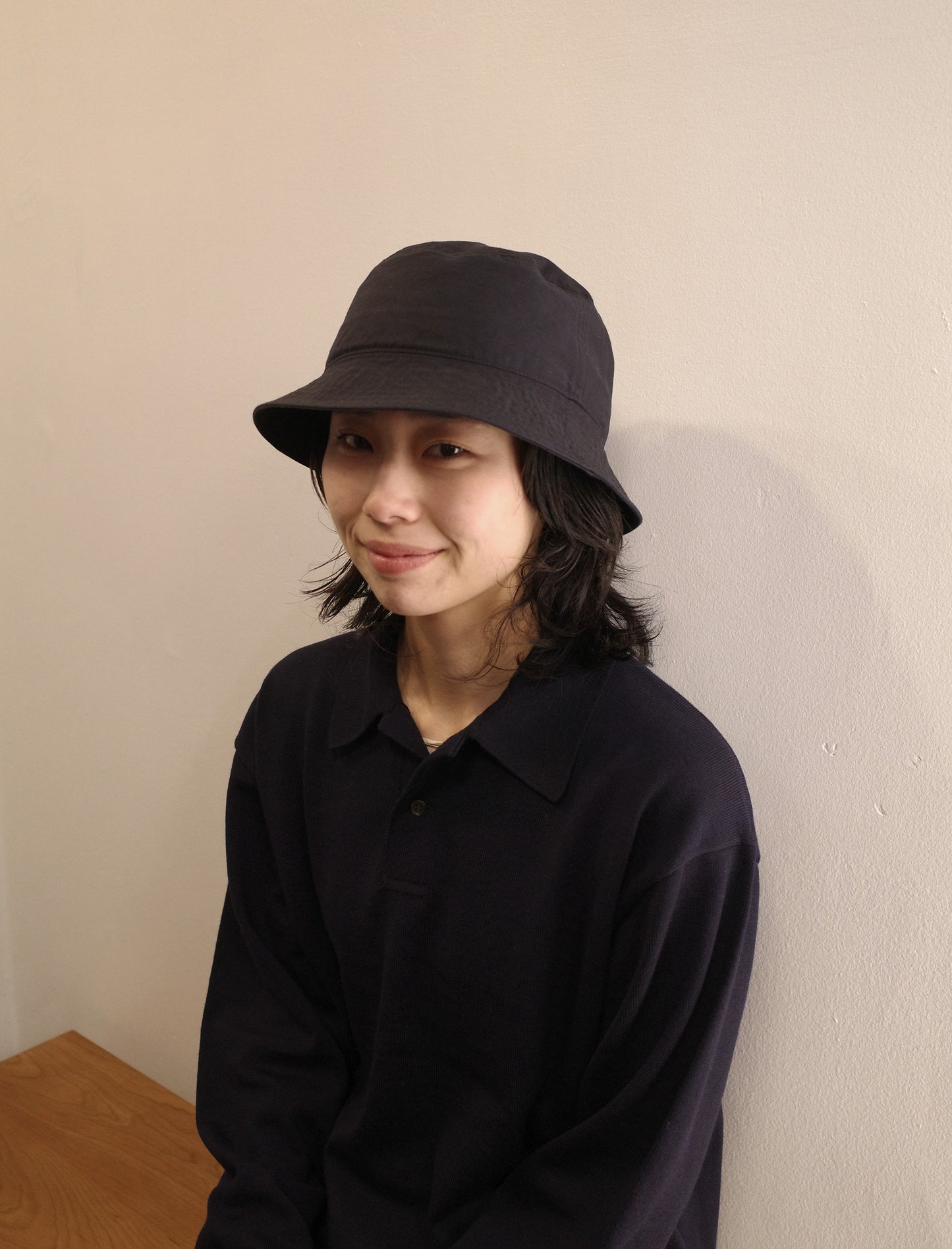 Organic Cotton High Density Satin Hat - Navy