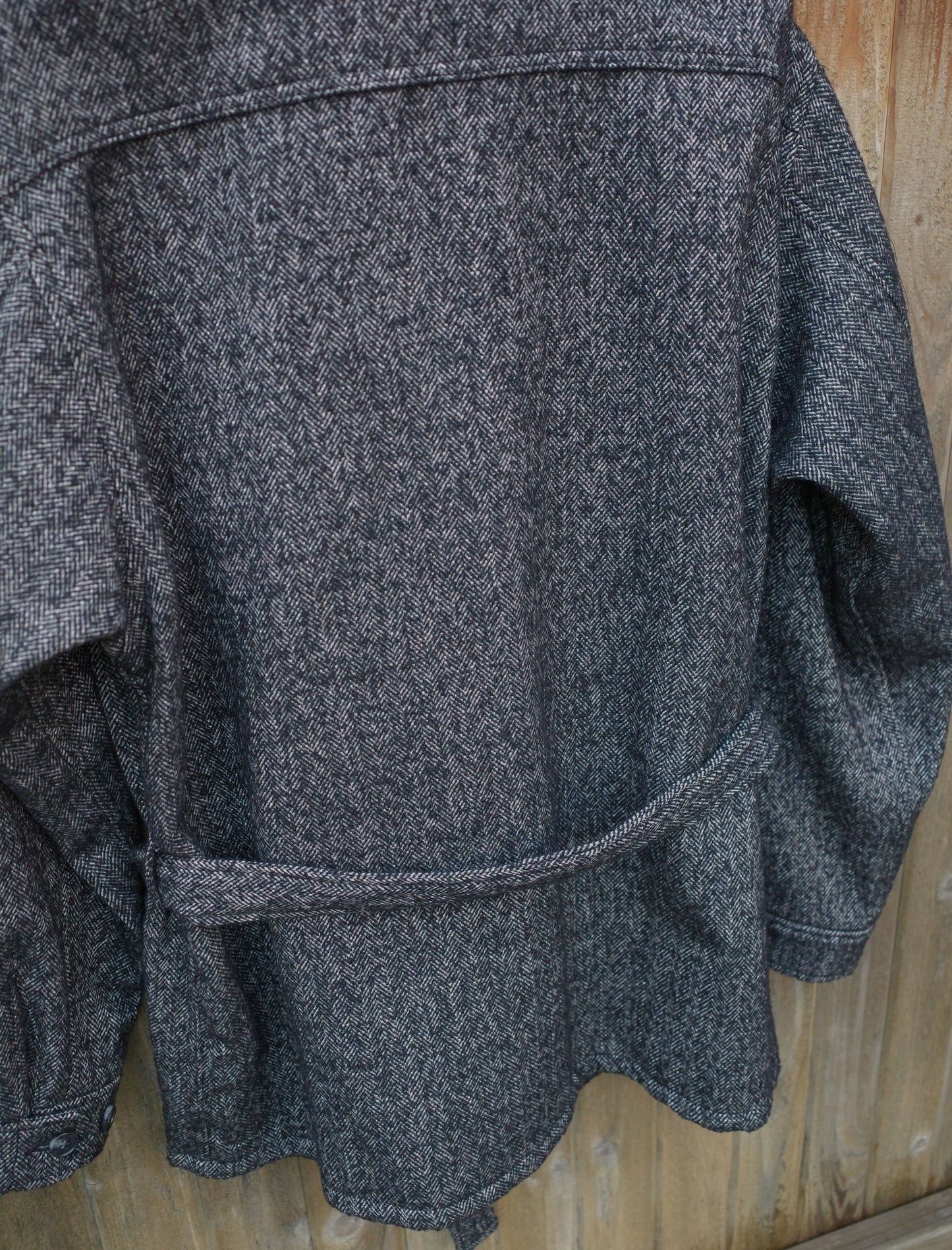 awasa Fancy Tweed Belted Jacket - Herringbone