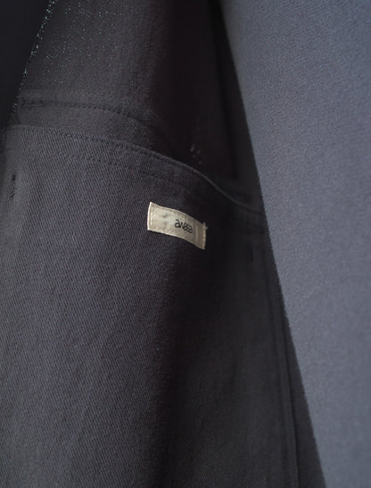 awasa Hard Twist Cotton Twill Utility Shirt Jacket Navy