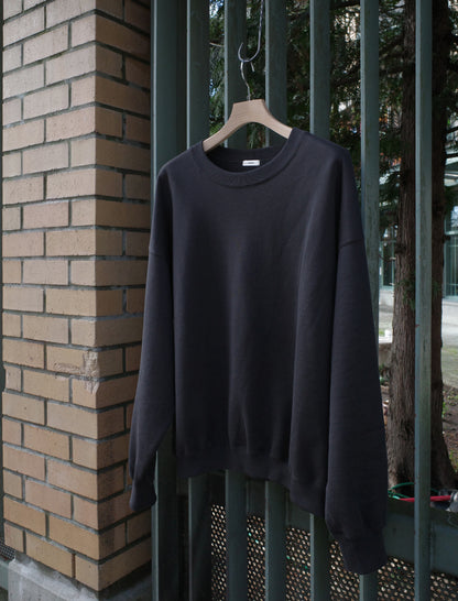 awasa Supima Aging Cotton Crewneck Sweatshirt Faded Black