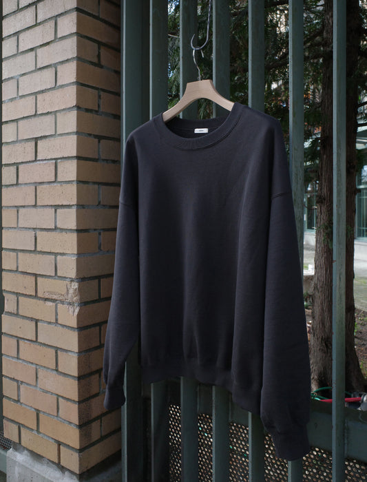 awasa Supima Aging Cotton Crewneck Sweatshirt Faded Black