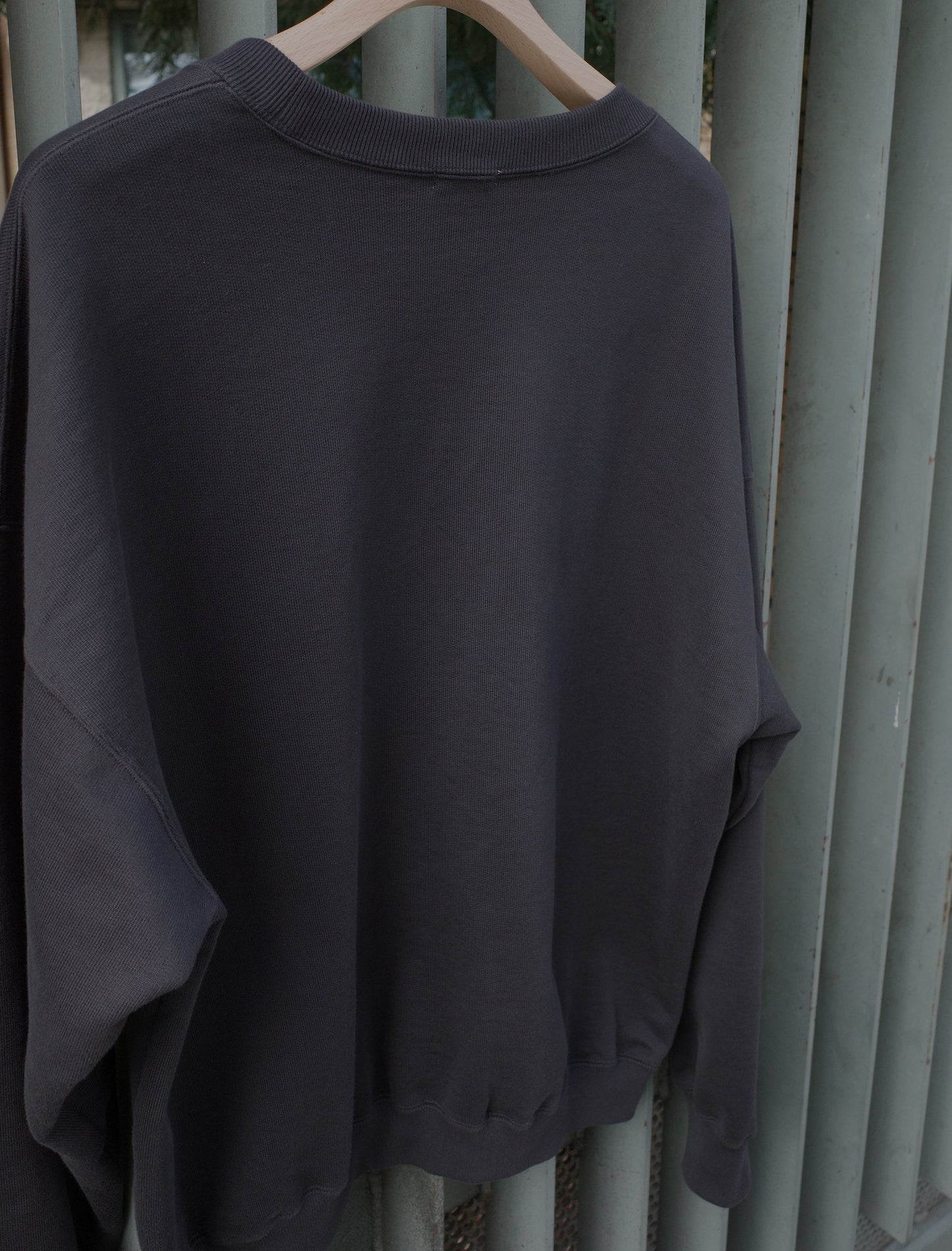 awasa Supima Aging Cotton Crewneck Sweatshirt Faded Black