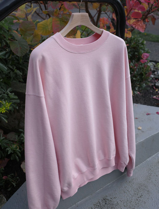 awasa Supima Aging Cotton Crewneck Sweatshirt - Faded Pink