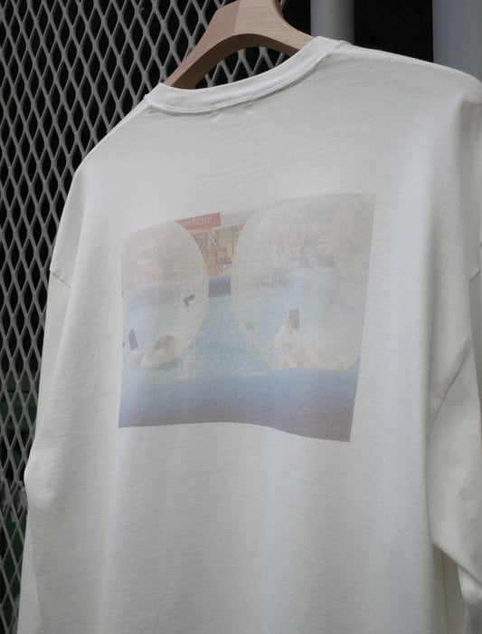 awasa Takuroh Toyama × awasa Photo Print L/S T-Shirt Pool