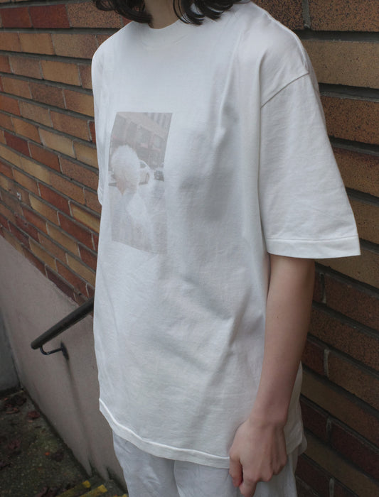 awasa Takuroh Toyama × awasa Photo T-Shirt White