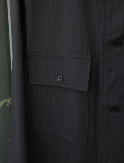 awasa Vintage Wool Amundsen Utility Shirt Jacket Stripe