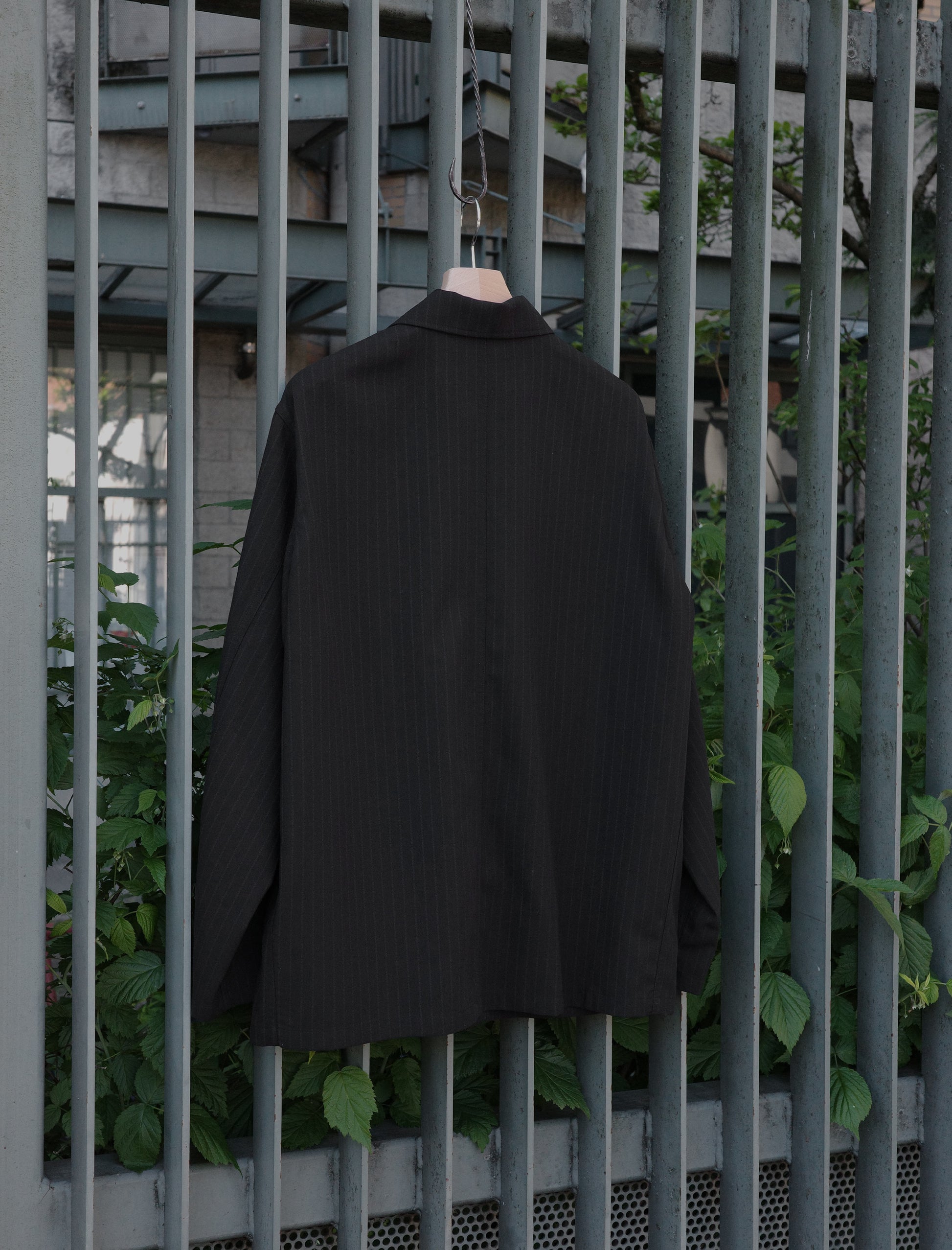 awasa Vintage Wool Amundsen Utility Shirt Jacket Stripe