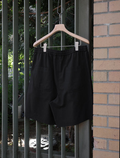 awasa Vintage Wool Amundsen Wide Easy Shorts - Stripe