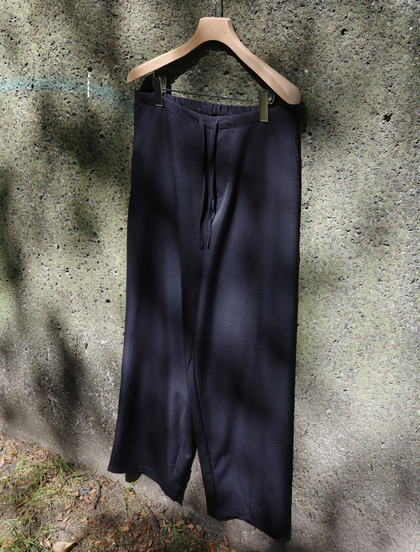 awasa Wool Gabardine "Day Off" Trousers - Navy