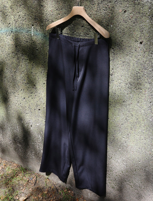 awasa Wool Gabardine "Day Off" Trousers - Navy