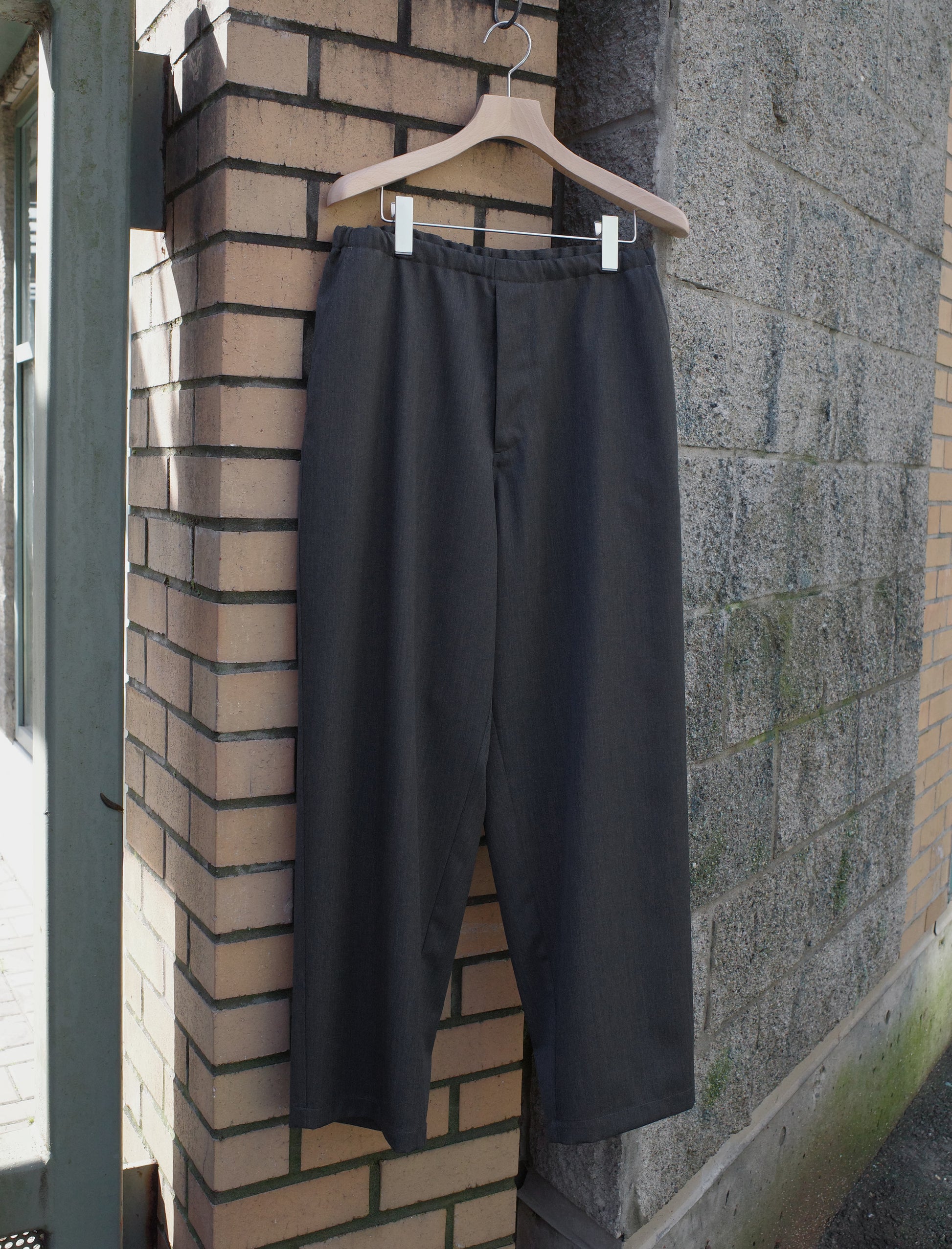 awasa Wool Gabardine Overpants Grey