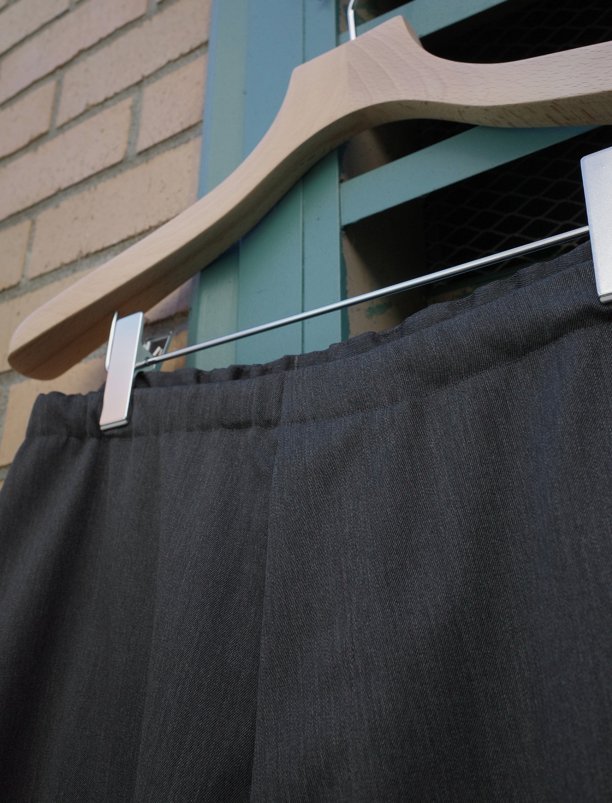 awasa Wool Gabardine Overpants Grey