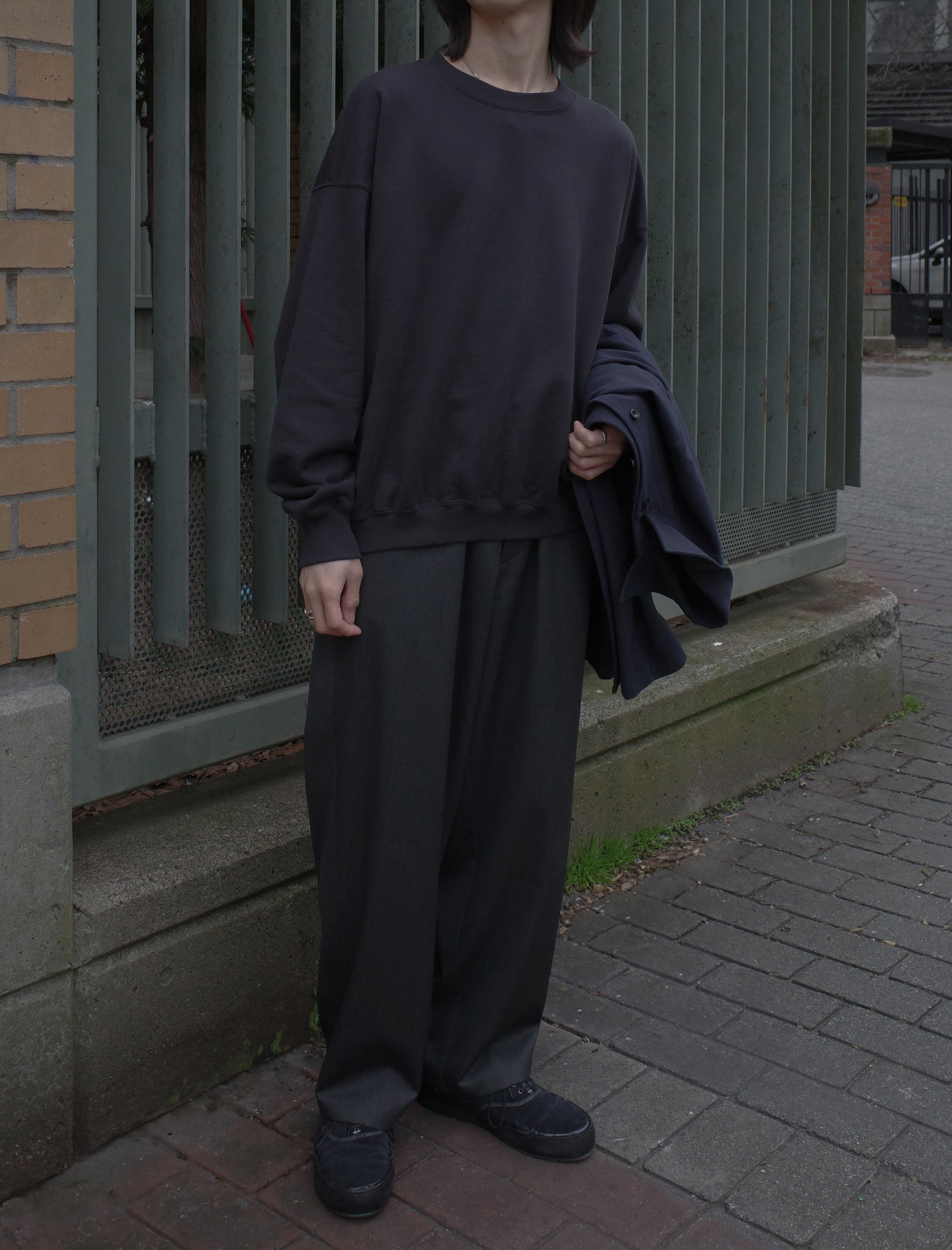 awasa Wool Gabardine Overpants Grey