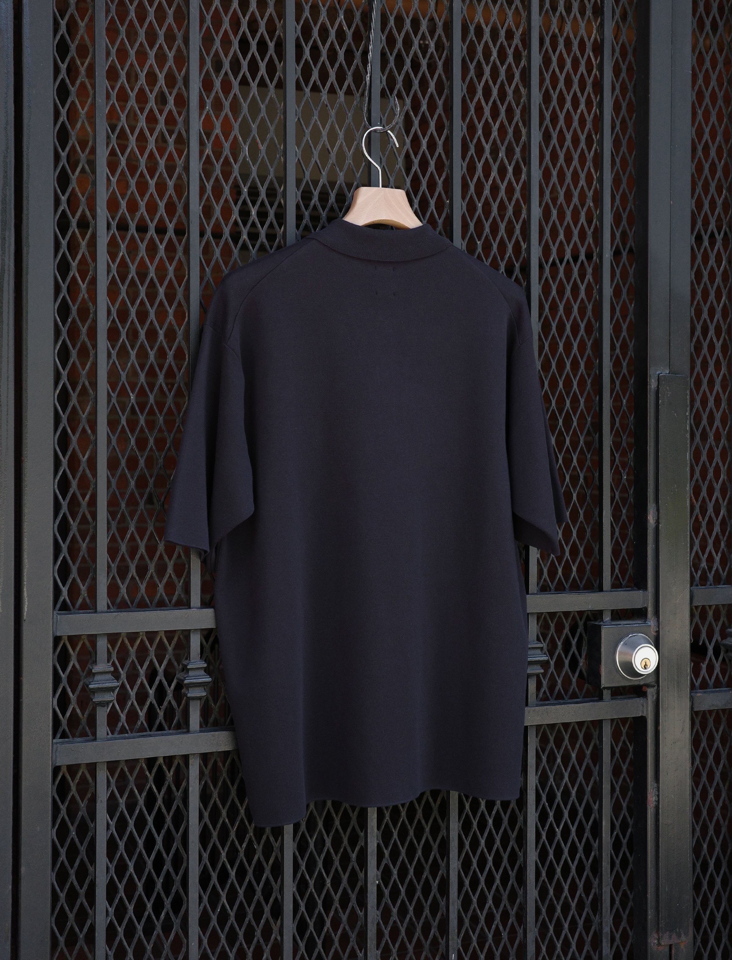 BATONER 32G Smooth Knit S/S Polo - Navy | Sycamore Store – sycamore.