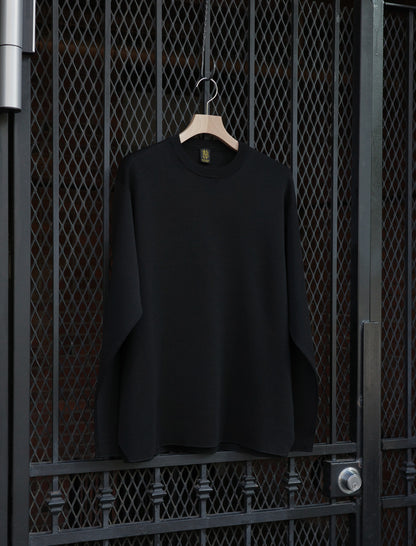 32G Smooth Wool Crewneck - Black