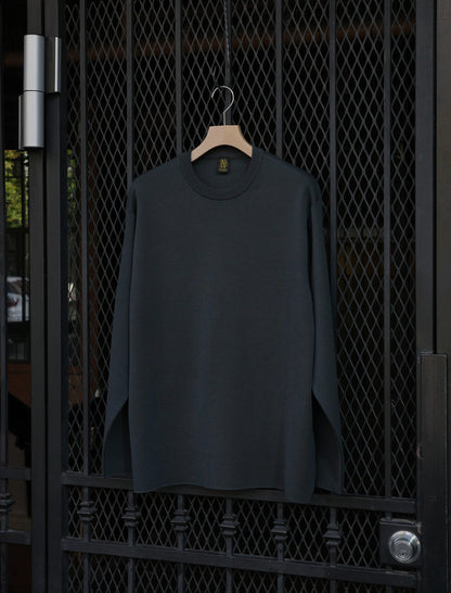 BATONER 32G Smooth Wool Crewneck - Forest