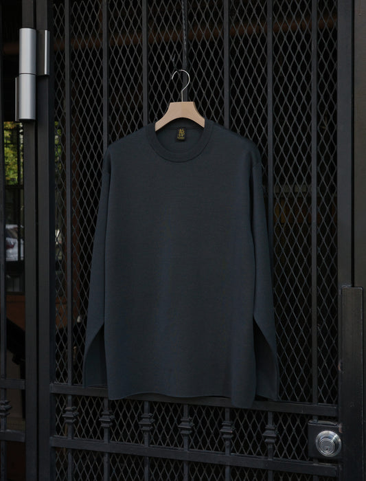 BATONER 32G Smooth Wool Crewneck - Forest