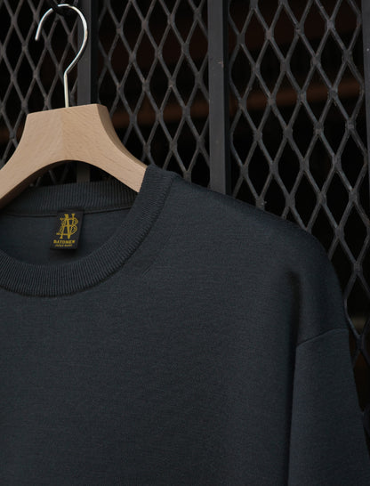 BATONER 32G Smooth Wool Crewneck - Forest