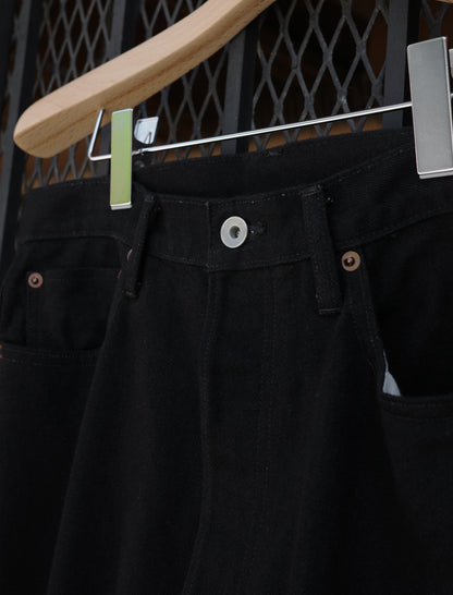 BATONER 5 Pocket Selvedge Denim Pants - Black