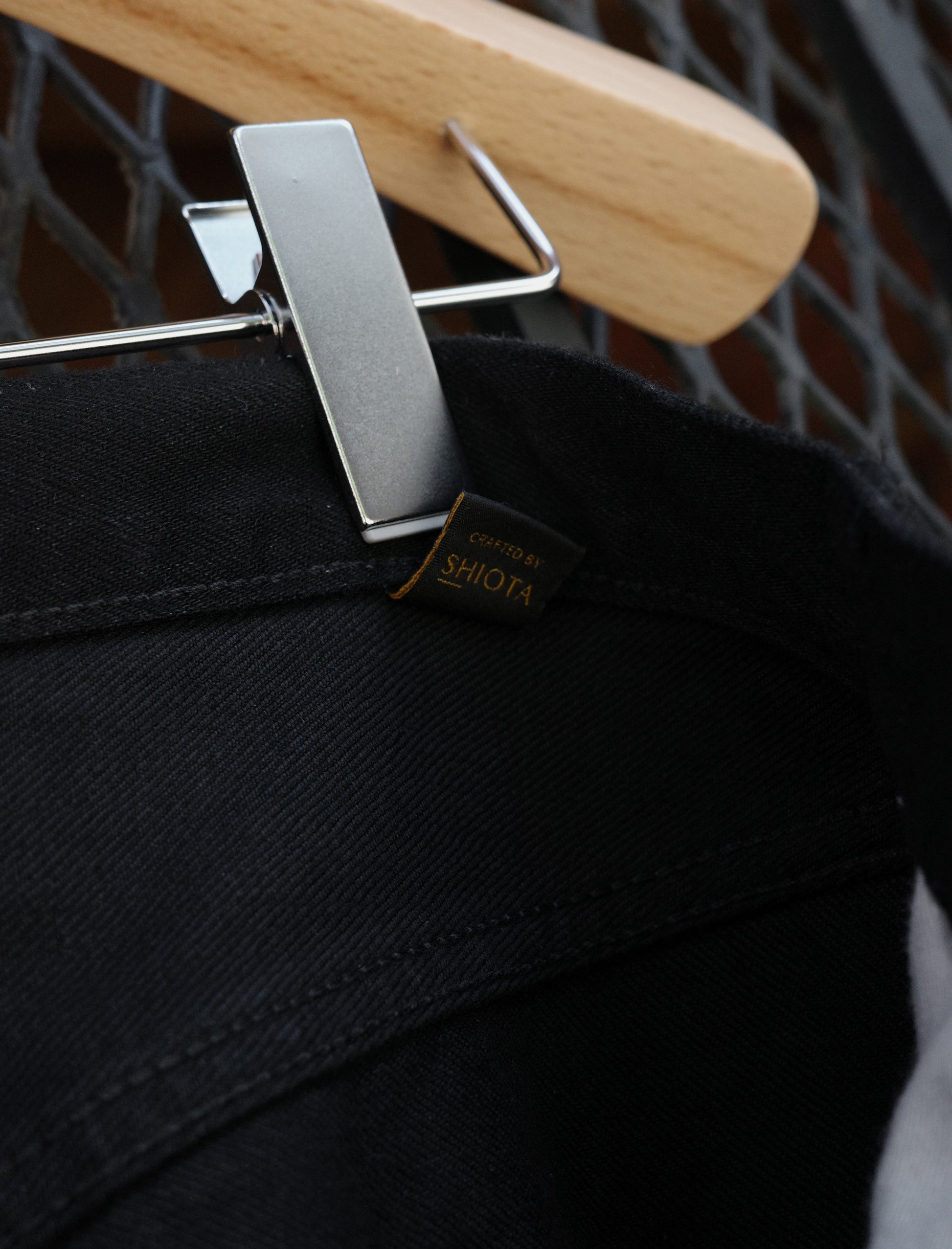BATONER 5 Pocket Selvedge Denim Pants - Black