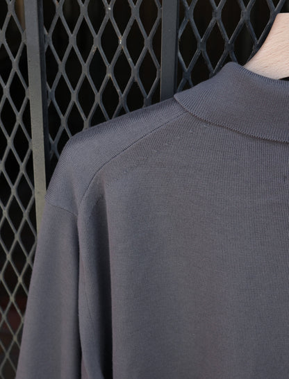 BATONER Caribbean Sea Island Cotton Polo - Charcoal