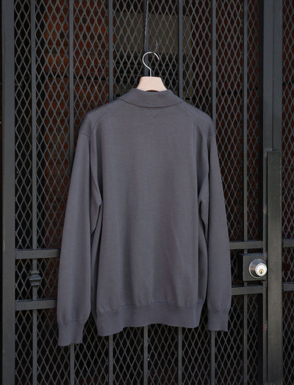 BATONER Caribbean Sea Island Cotton Polo - Charcoal