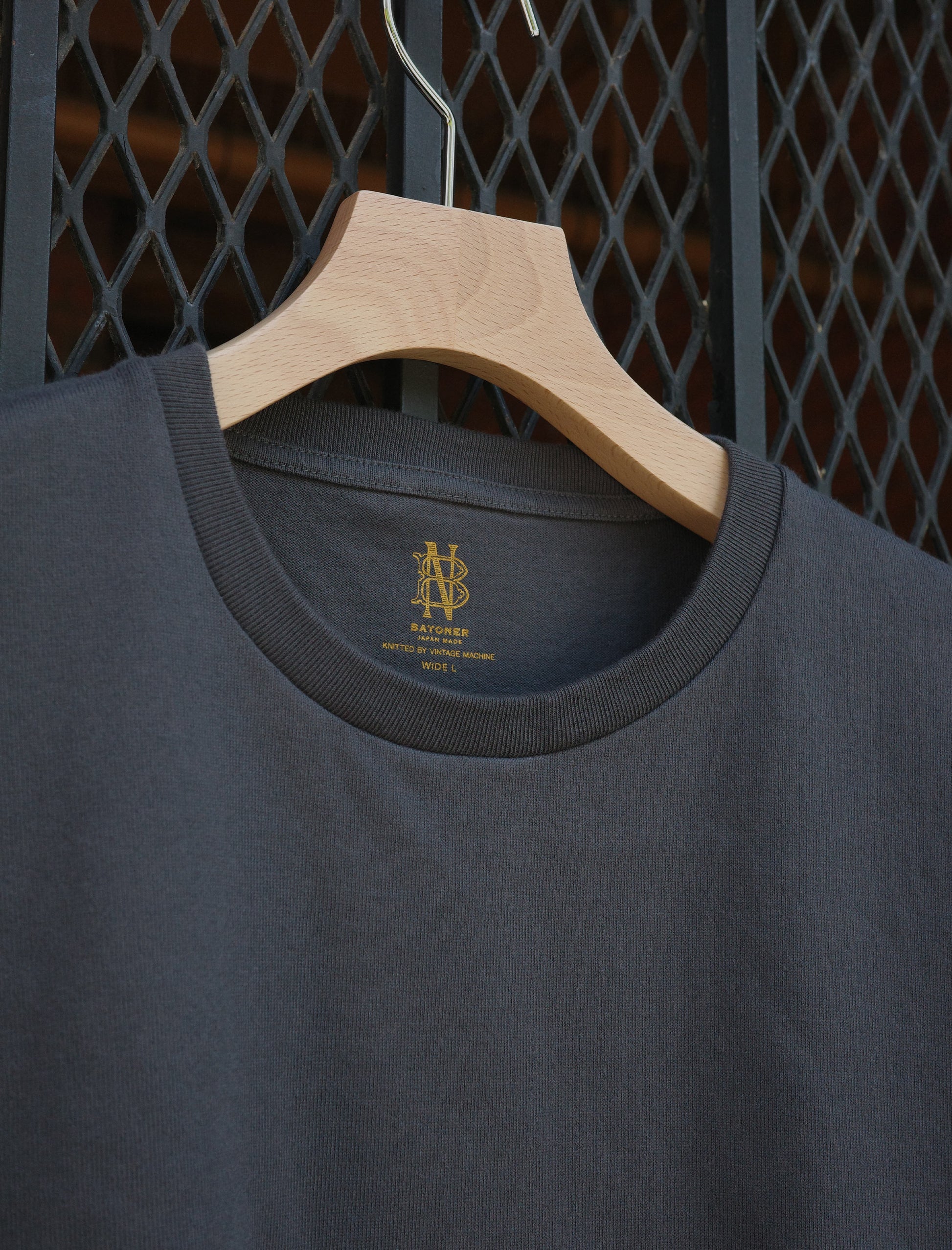BATONER Men MERIYASU T-SHIRT HEAVY (PACK) Charcoal Navy