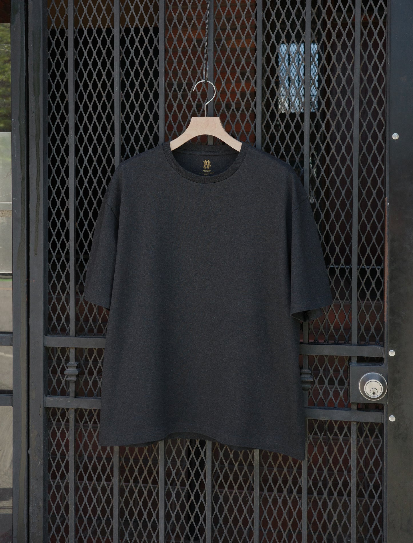 BATONER Men MERIYASU T-SHIRT HEAVY (PACK) Heather Black