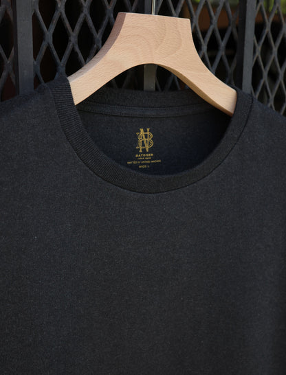 BATONER Men MERIYASU T-SHIRT HEAVY (PACK) Heather Black