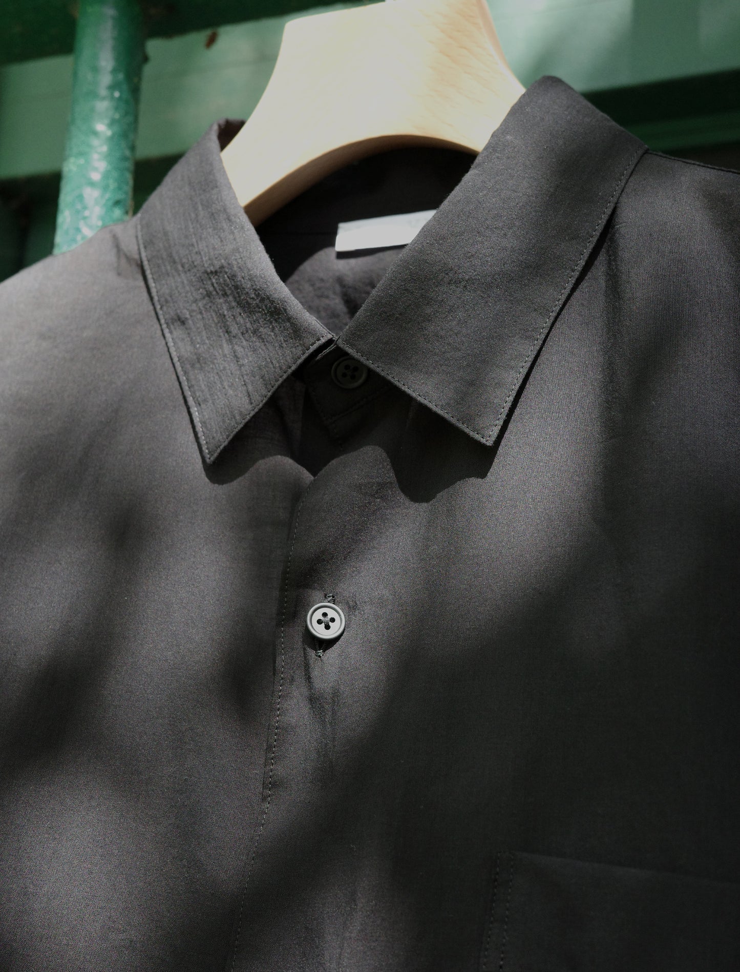 Blanc YM Supima Cotton Half Sleeve Shirt Black