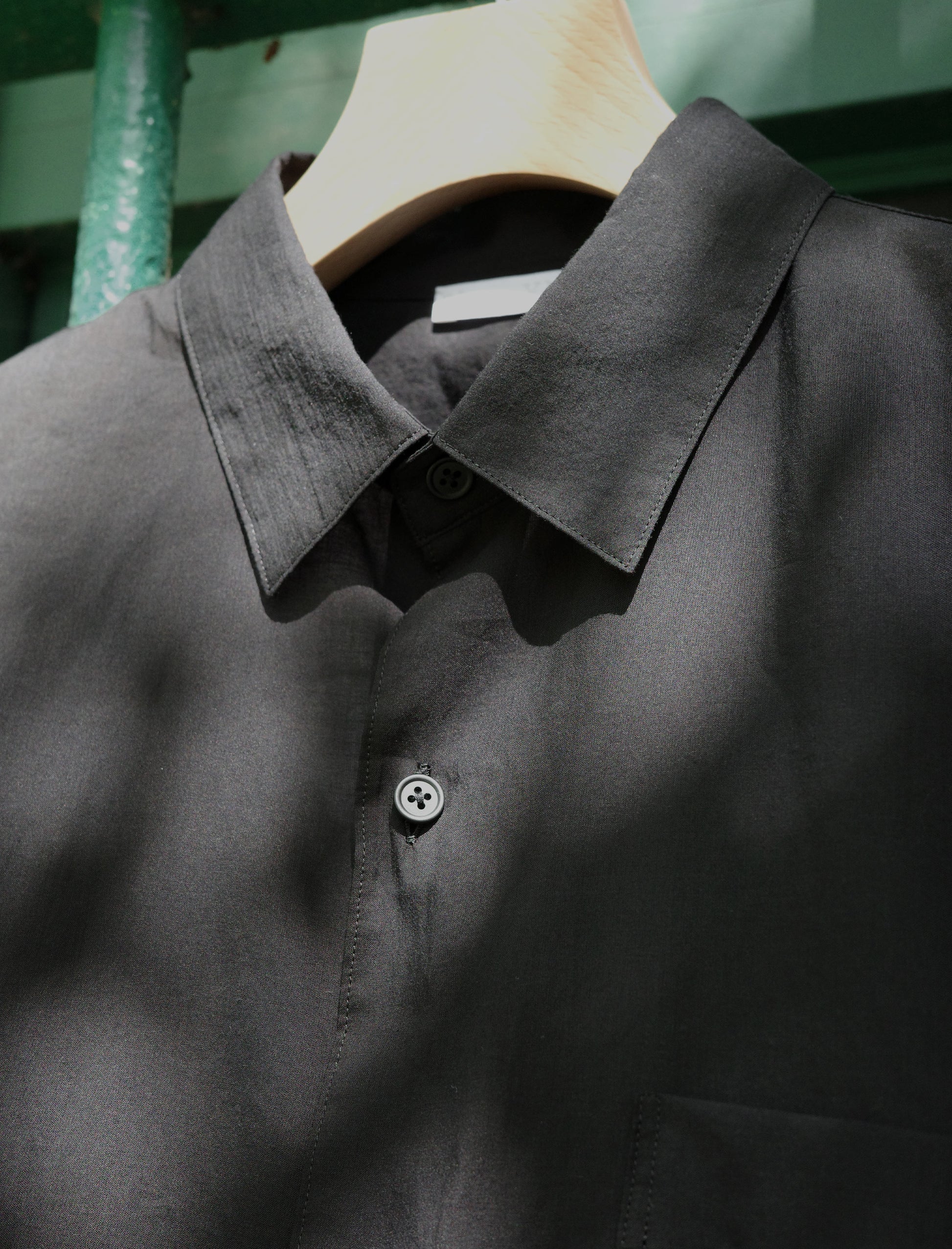 Blanc YM Supima Cotton Half Sleeve Shirt Black