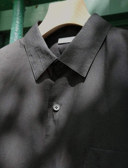 Blanc YM Supima Cotton Half Sleeve Shirt Black