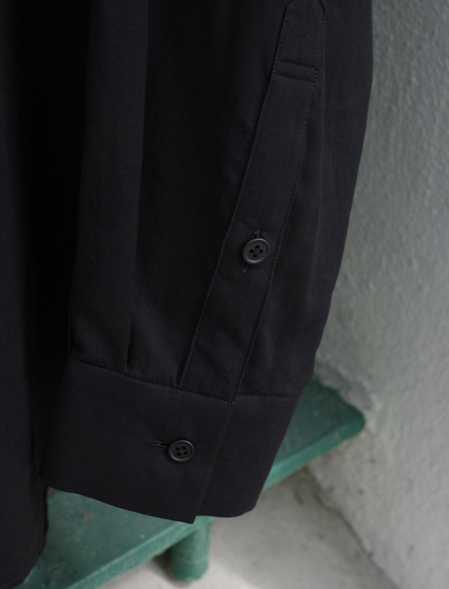 Blanc YM Supima Cotton Skipper Shirt Black