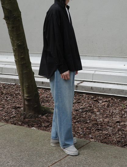 Blanc YM Supima Cotton Skipper Shirt Black