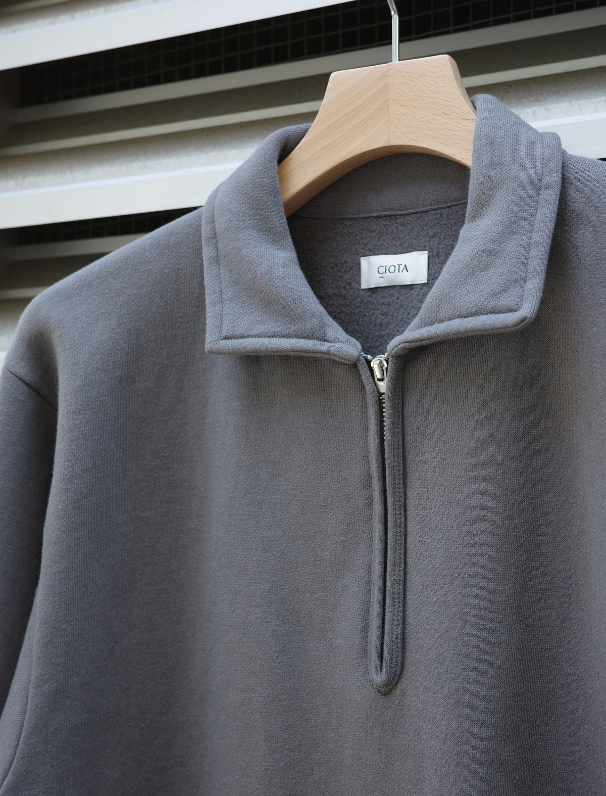 Half Zip Sweatshirt - Blue Gray