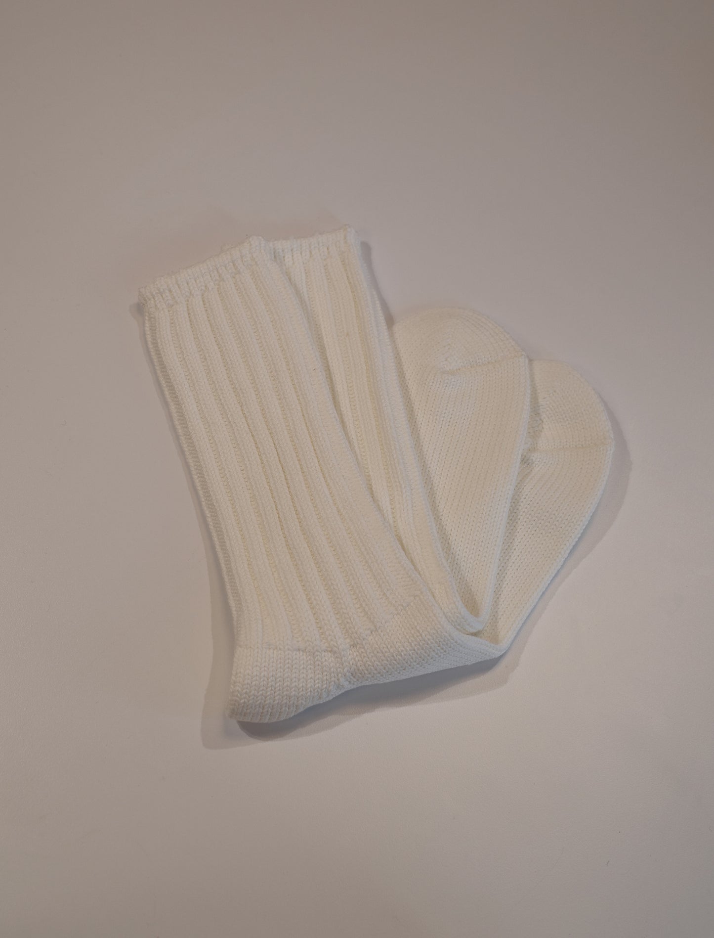 CIOTA Low Gauge Ribbed Socks - White