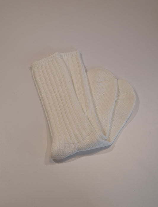 CIOTA Low Gauge Ribbed Socks - White