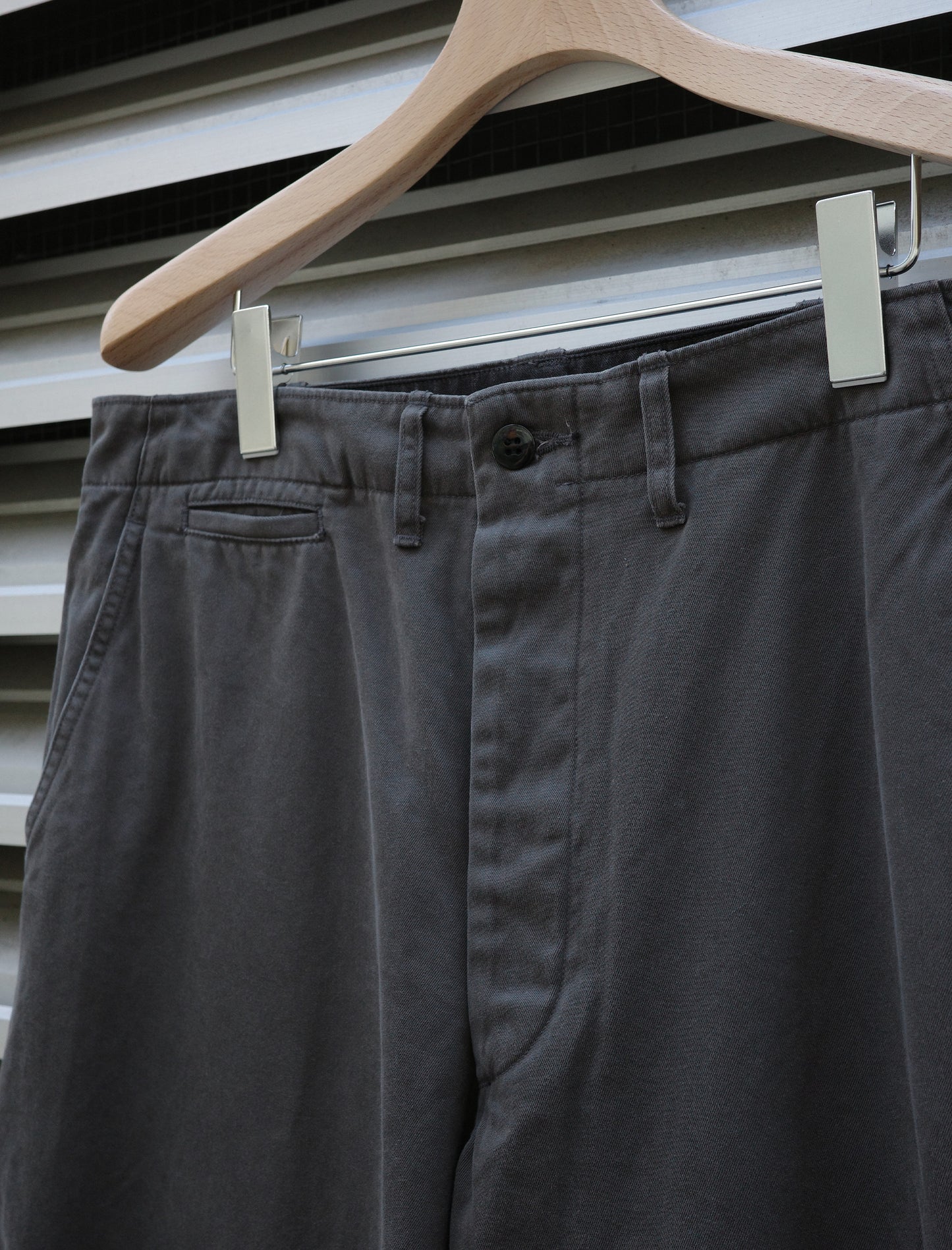 Weapon Chino Cloth Pants Stone Wash - Charcoal Gray
