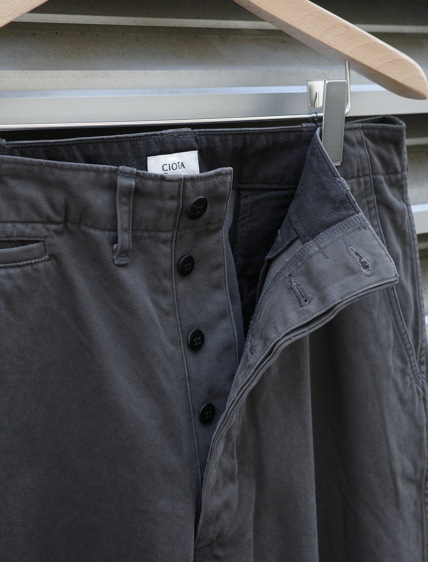 Weapon Chino Cloth Pants Stone Wash - Charcoal Gray