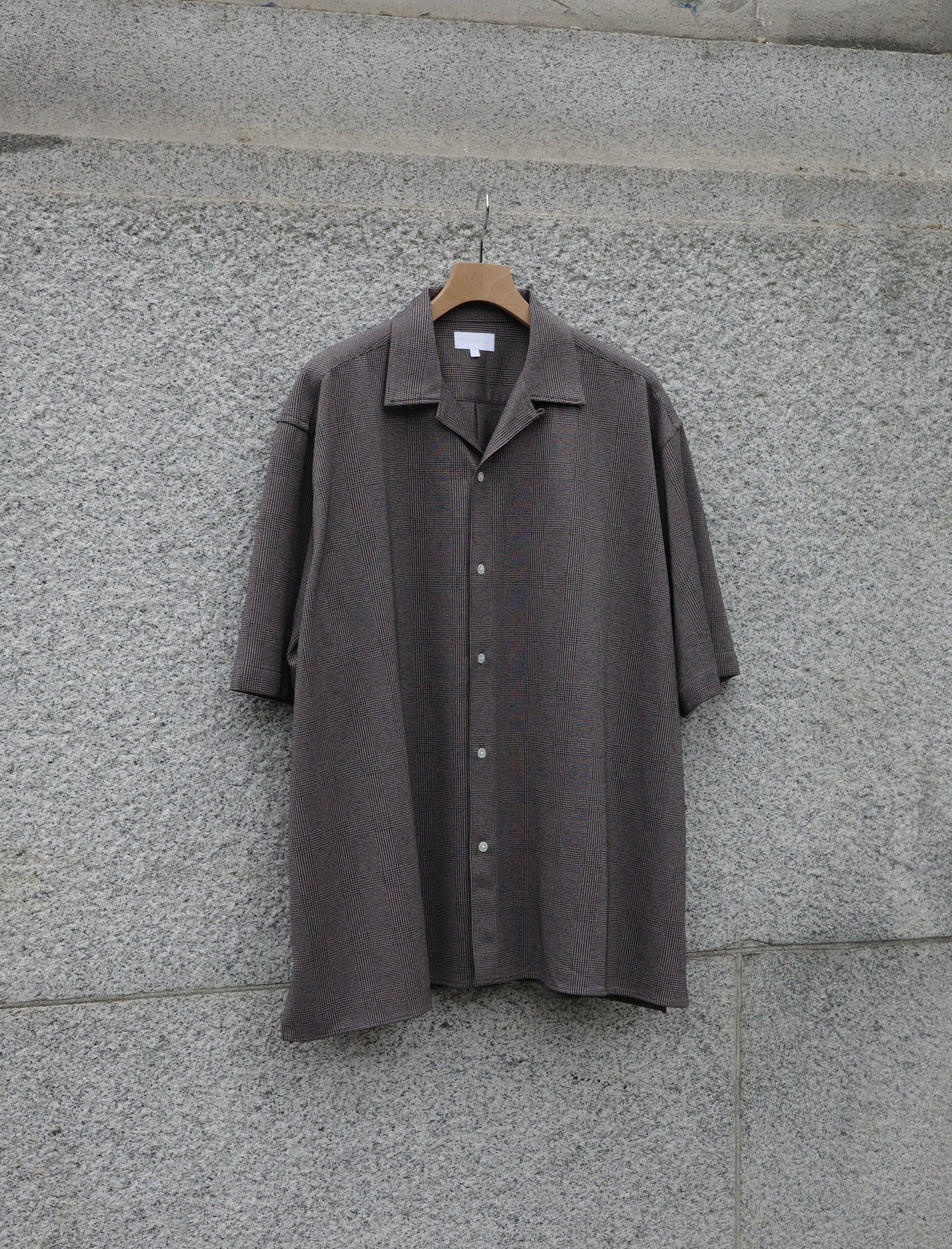 KANEMASA PHIL. 28G Loop Yarn Glen Check Ether Shirt - Beige