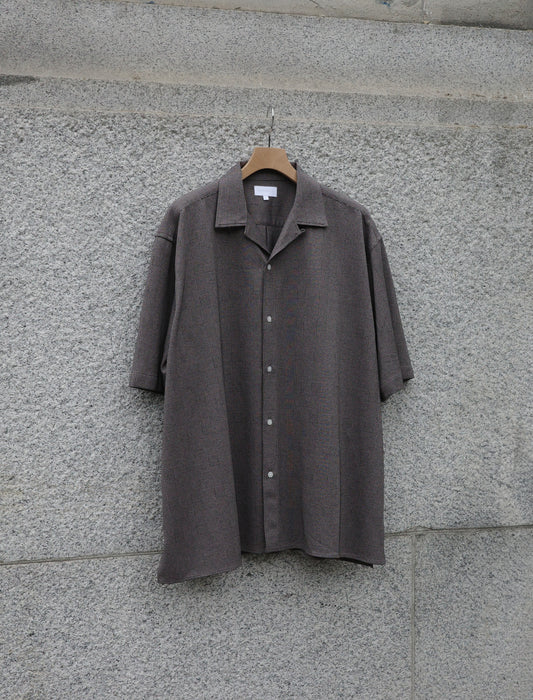 KANEMASA PHIL. 28G Loop Yarn Glen Check Ether Shirt - Beige