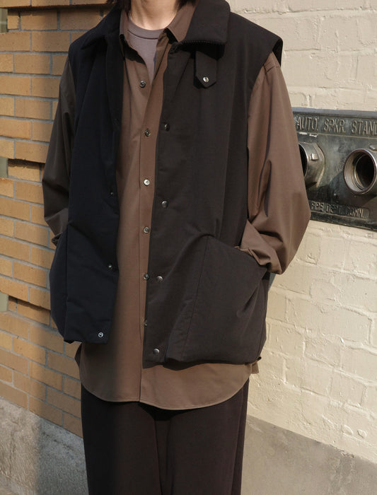 Kanemasa Phil. 36G Cupro Padded Vest - Night Black